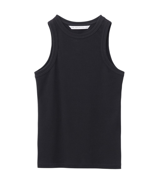 JOHN LAWRENCE SULLIVAN（ジョンローレンスサリバン）の「COTTON RIB BACK STRAP TANK-TOP（Tシャツ/カットソー・レディース・ブラック/ホワイト・ONE SIZE）」の2枚目の写真
