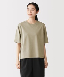 婦人 涼感UVカットクルーネックワイド半袖Tシャツ