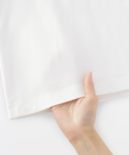 無印良品(ムジルシリョウヒン)の「婦人 涼感UVカットクルーネックワイド半袖Tシャツ(Tシャツ/カットソー・レディース・ホワイト/ライトグレー/ブルー系/ブラック/ライトピンク/スモーキーグリーン系/チャコールグレー/ライトイエロー・S/M/L/XL)」の16枚目の写真