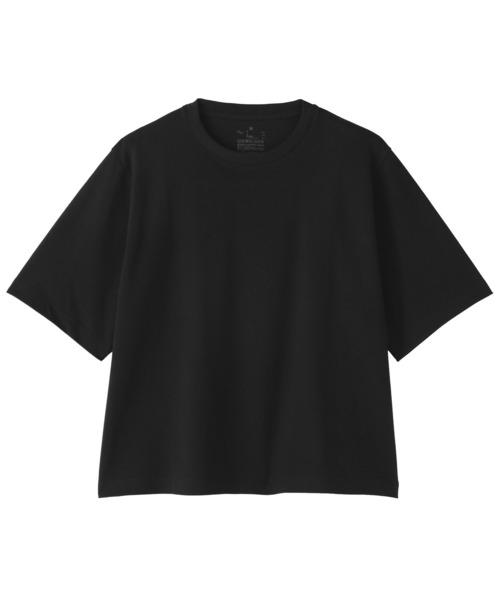無印良品(ムジルシリョウヒン)の「婦人 涼感UVカットクルーネックワイド半袖Tシャツ(Tシャツ/カットソー・レディース・ホワイト/ライトグレー/ブルー系/ブラック/ライトピンク/スモーキーグリーン系/チャコールグレー/ライトイエロー・S/M/L/XL)」の18枚目の写真