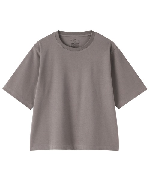 無印良品(ムジルシリョウヒン)の「婦人 涼感UVカットクルーネックワイド半袖Tシャツ(Tシャツ/カットソー・レディース・ホワイト/ライトグレー/ブルー系/ブラック/ライトピンク/スモーキーグリーン系/チャコールグレー/ライトイエロー・S/M/L/XL)」の22枚目の写真