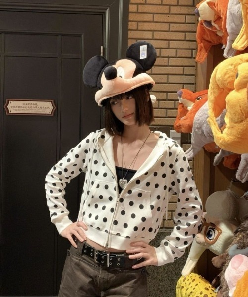 Ritzy(リッツィー)の「ドットパーカー フード付きトップス(パーカー・レディース・ホワイト・M/L/S)」の20枚目の写真