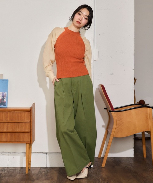 mysty woman（ミスティウーマン）の「2WAYチノクロスパンツ 666540（チノパンツ・レディース・ベージュ/カーキ・SMALL/MEDIUM）」の3枚目の写真