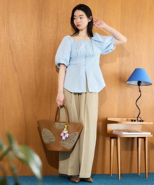 mysty woman（ミスティウーマン）の「2WAYチノクロスパンツ 666540（チノパンツ・レディース・ベージュ/カーキ・SMALL/MEDIUM）」の5枚目の写真