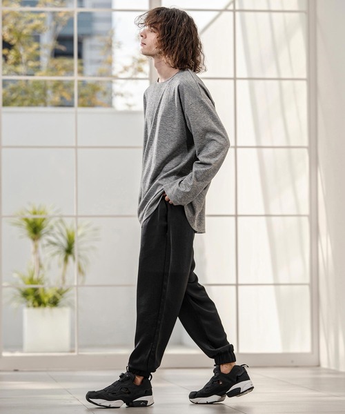 CAMBIO(カンビオ)の「mlt5598-ボートネックスラブロンT(HLCM0262)(Tシャツ/カットソー・メンズ・ブラック/グレー・M/L)」の11枚目の写真