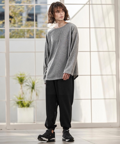 CAMBIO(カンビオ)の「mlt5598-ボートネックスラブロンT(HLCM0262)(Tシャツ/カットソー・メンズ・ブラック/グレー・M/L)」の12枚目の写真