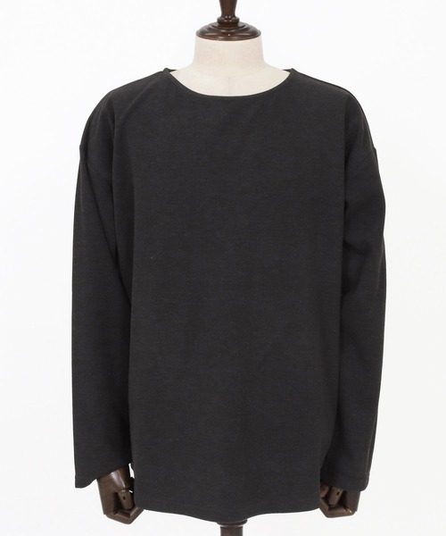 CAMBIO(カンビオ)の「mlt5598-ボートネックスラブロンT(HLCM0262)(Tシャツ/カットソー・メンズ・ブラック/グレー・M/L)」の13枚目の写真