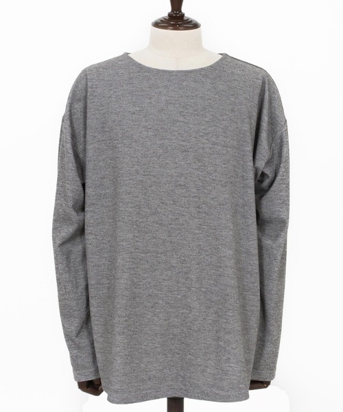 CAMBIO(カンビオ)の「mlt5598-ボートネックスラブロンT(HLCM0262)(Tシャツ/カットソー・メンズ・ブラック/グレー・M/L)」の15枚目の写真