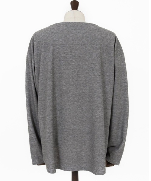 CAMBIO(カンビオ)の「mlt5598-ボートネックスラブロンT(HLCM0262)(Tシャツ/カットソー・メンズ・ブラック/グレー・M/L)」の16枚目の写真