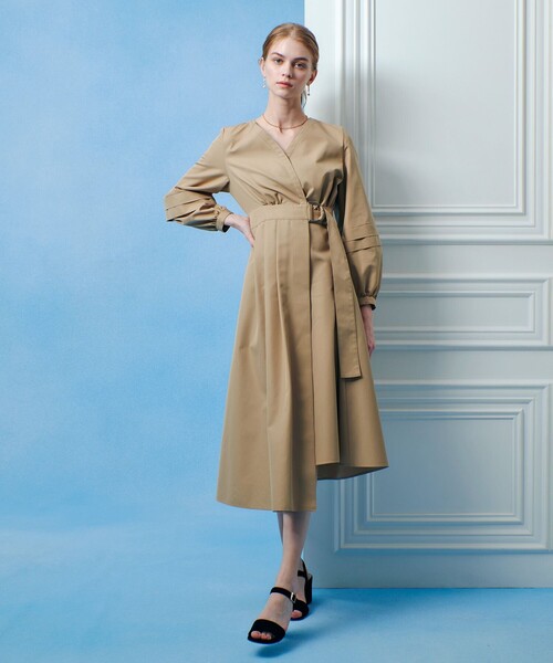 タグ付き✨ルルウィルビー レタードカシュクールワンピース 2 セール】【LOULOU WILLOUGHBY】バックルベルトカシュクールワンピース
