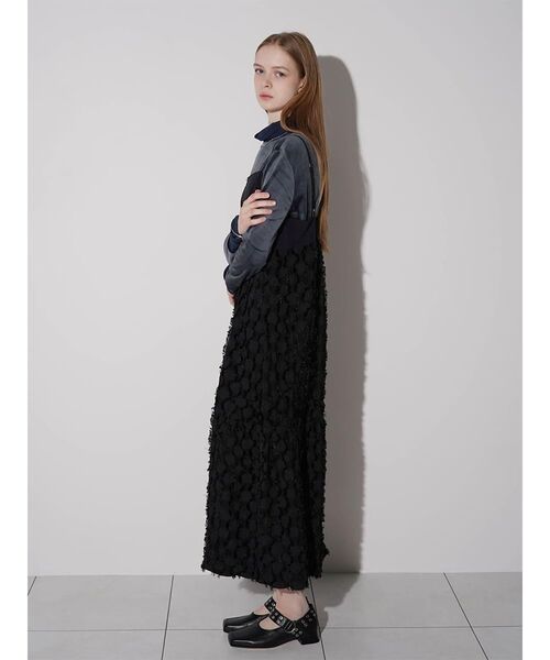 :ETHROF(イーサオブ)の「FRINGE SWITCH TIERED DRESS(ワンピース・レディース・ブラック・MEDIUM)」の5枚目の写真