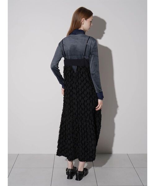 :ETHROF(イーサオブ)の「FRINGE SWITCH TIERED DRESS(ワンピース・レディース・ブラック・MEDIUM)」の7枚目の写真