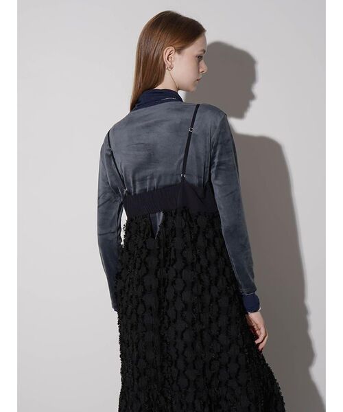 :ETHROF(イーサオブ)の「FRINGE SWITCH TIERED DRESS(ワンピース・レディース・ブラック・MEDIUM)」の9枚目の写真