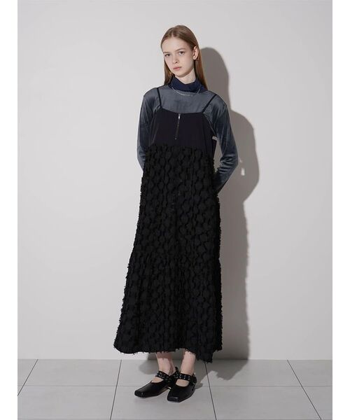 :ETHROF(イーサオブ)の「FRINGE SWITCH TIERED DRESS(ワンピース・レディース・ブラック・MEDIUM)」の10枚目の写真