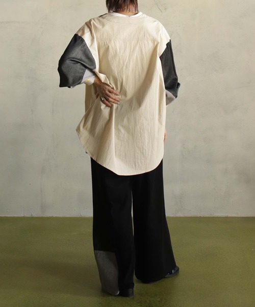 BITTOKO(ビットコ)の「カット×デニムパンツ(デニムパンツ・レディース・ブラック/ブルー・FREE)」の6枚目の写真