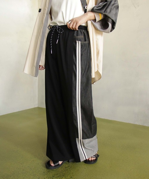 BITTOKO(ビットコ)の「カット×デニムパンツ(デニムパンツ・レディース・ブラック/ブルー・FREE)」の8枚目の写真