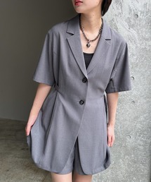 PAGEBOY | シアバスウエストベルトショートスリーブジャケット【セットアップ対応】(テーラードジャケット)