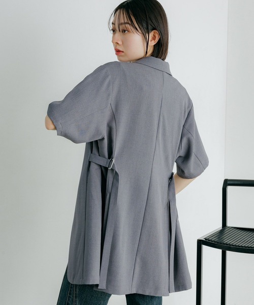 PAGEBOY(ページボーイ)の「シアバスウエストベルトショートスリーブジャケット【セットアップ対応】(テーラードジャケット・レディース・グレー/ブラック/ブラウン/テラコッタ・FREE)」の19枚目の写真