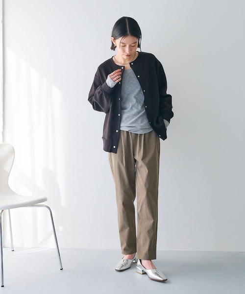 CROSS FUNCTION（クロスファンクション）の「《UV》エブ楽 ドットボタンスウェットカーディガン【CROSS FUNCTION/クロスファンクション】（カーディガン/ボレロ・レディース・ブラック/杢グレー・M/L/LL）」の19枚目の写真