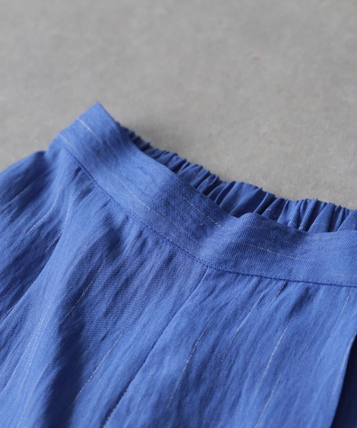 antiqua(アンティカ)の「ストライプ柄 ワイド イージーパンツ(その他パンツ・レディース・ブラック/グレー/ブルー・MEDIUM/LARGE)」の7枚目の写真