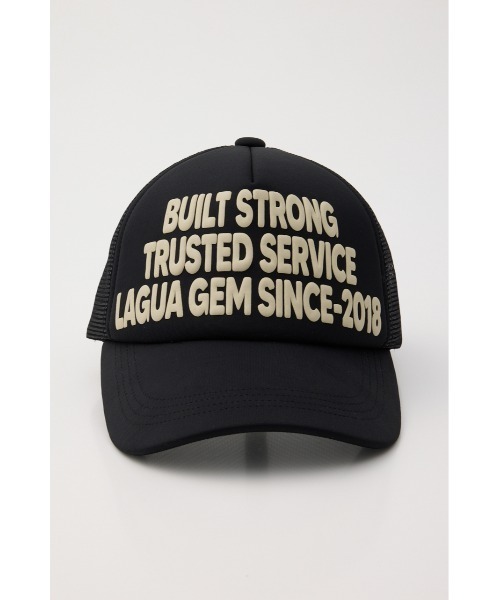 LAGUA GEM（ラグアジェム）の「LETTERING MESH キャップ（キャップ・レディース・バーガンディー/ブラック・FREE）」の3枚目の写真