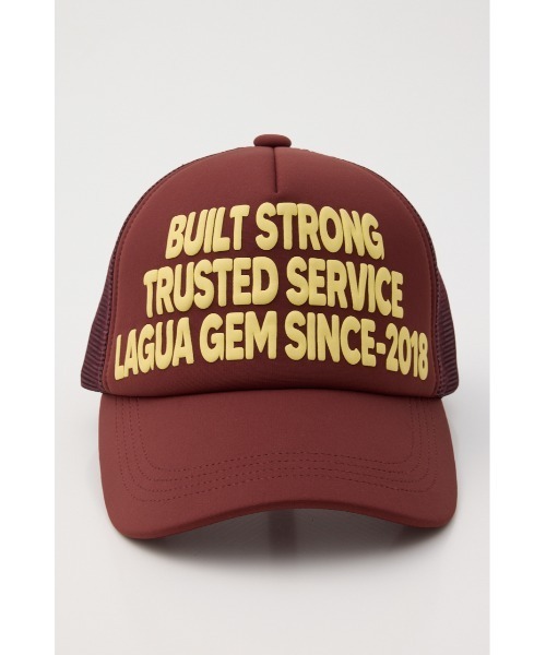 LAGUA GEM（ラグアジェム）の「LETTERING MESH キャップ（キャップ・レディース・バーガンディー/ブラック・FREE）」の8枚目の写真