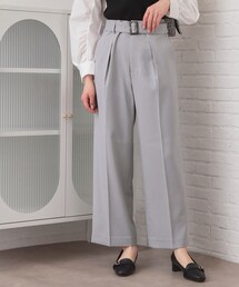 index | ストレッチワイドストレートパンツ/セットアップ対応【洗濯機OK/吸水速乾】(その他パンツ)