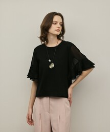シフォンスリーブカットトップ