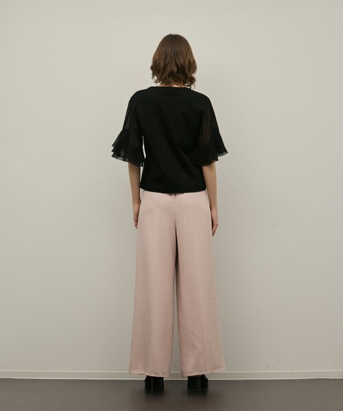 Diagram(ダイアグラム)の「シフォンスリーブカットトップ(Tシャツ/カットソー・レディース・ホワイト/ブラック・36)」の19枚目の写真