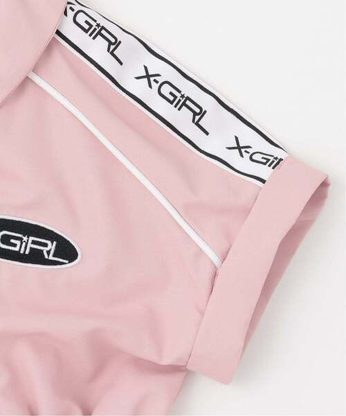 X-girl Stages（エックスガールステージス）の「肩ロゴラインカーゴ半袖ワンピース（シャツワンピース・キッズ・ブラック/ピンク・100cm/130cm/140cm/120cm/90cm/110cm）」の6枚目の写真