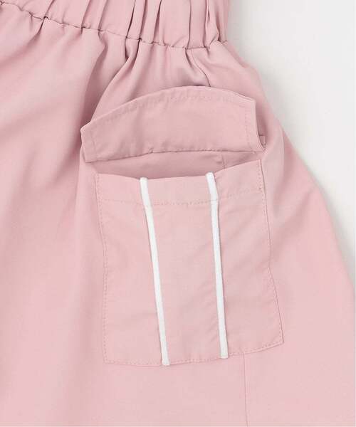 X-girl Stages（エックスガールステージス）の「肩ロゴラインカーゴ半袖ワンピース（シャツワンピース・キッズ・ブラック/ピンク・100cm/130cm/140cm/120cm/90cm/110cm）」の8枚目の写真