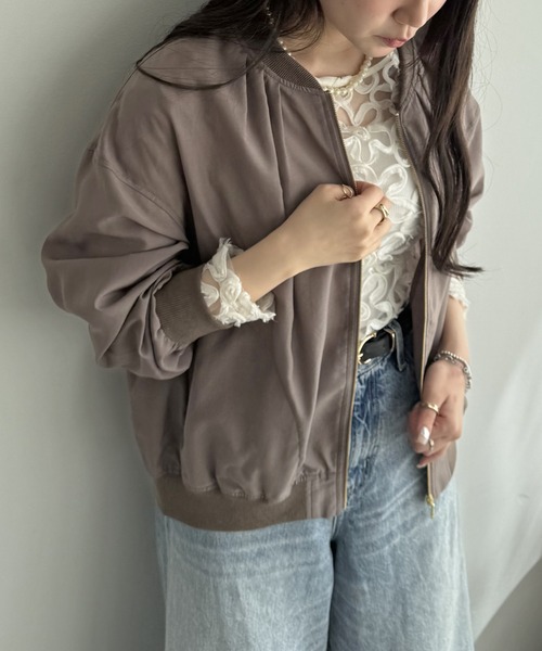 【新品】かなりお買い得⭐︎Elastic ブルゾン　これからのシーズン大活躍！ 雑誌InRed5月号掲載】シアーリブブルゾン（ブルゾン）｜ikka（イッカ
