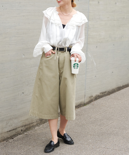 OUTDOOR PRODUCTS(アウトドアプロダクツ)の「Dickies 別注 WIDE BAGGY SHORTS(その他パンツ・レディース・ブラック/カーキ/ブラウン・LARGE/SMALL/MEDIUM)」の21枚目の写真