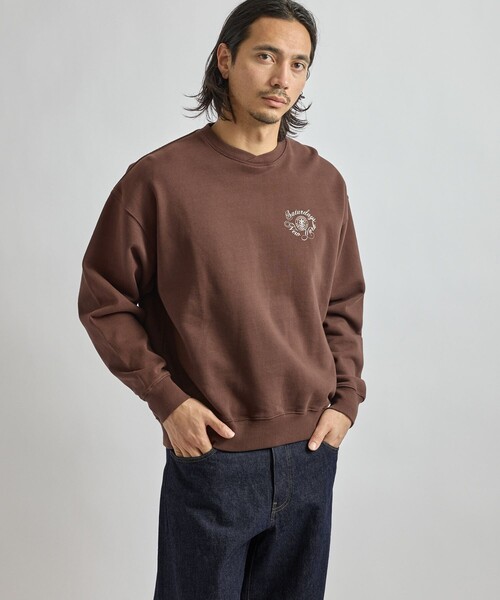 Saturdays NYC(サタデーズ ニューヨークシティ )の「Bowery Loofah Collar Sweatshirt(スウェット・メンズ・グリーン/グレー/ダークブラウン・S/M/L)」の2枚目の写真