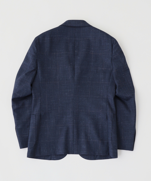 EDIFICE(エディフィス)の「ドレス ジャケット 3ボタン ウールリネン(CHECK)(テーラードジャケット・メンズ・ダークブルー・50/48/46/44)」の2枚目の写真
