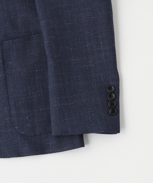 EDIFICE(エディフィス)の「ドレス ジャケット 3ボタン ウールリネン(CHECK)(テーラードジャケット・メンズ・ダークブルー・50/48/46/44)」の3枚目の写真