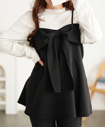 GOLDJAPAN（ゴールドジャパン）の「ビッグリボンペプラムビスチェ【大きいサイズ対応】（キャミソール）」