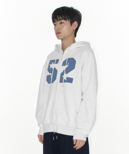 AMESWORLDWIDE（アメスワールドワイド）の「52 APPLIQUE HOODIE ZIP UP LIGHT GREY（パーカー・レディース・その他・LARGE/MEDIUM/SMALL）」の6枚目の写真
