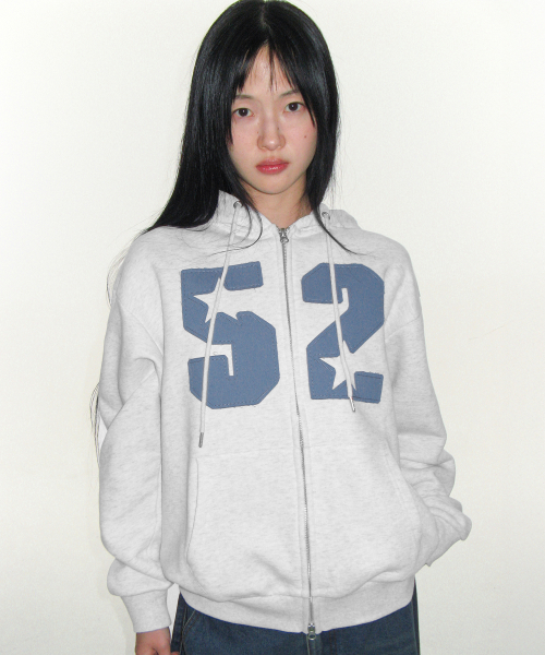 AMESWORLDWIDE（アメスワールドワイド）の「52 APPLIQUE HOODIE ZIP UP LIGHT GREY（パーカー・レディース・その他・LARGE/MEDIUM/SMALL）」の9枚目の写真