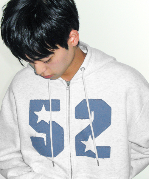 AMESWORLDWIDE（アメスワールドワイド）の「52 APPLIQUE HOODIE ZIP UP LIGHT GREY（パーカー・レディース・その他・LARGE/MEDIUM/SMALL）」の12枚目の写真