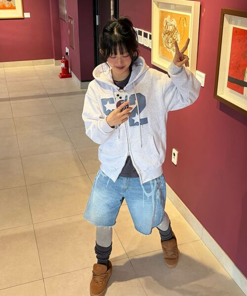 AMESWORLDWIDE（アメスワールドワイド）の「52 APPLIQUE HOODIE ZIP UP LIGHT GREY（パーカー・レディース・その他・LARGE/MEDIUM/SMALL）」の21枚目の写真
