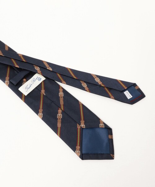 BEAMS F(ビームスエフ)の「TUDOR ROSES / シルク ベルトモチーフ ストライプ ネクタイ(ネクタイ・メンズ・ブラウン/ネイビー・ONE SIZE)」の6枚目の写真