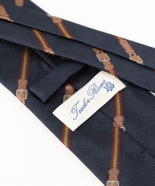 BEAMS F(ビームスエフ)の「TUDOR ROSES / シルク ベルトモチーフ ストライプ ネクタイ(ネクタイ・メンズ・ブラウン/ネイビー・ONE SIZE)」の7枚目の写真