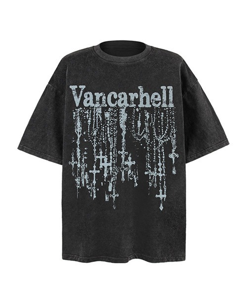 Ressaca(レサーカ)の「オーバーサイズピグメント加工クロスプリントTシャツ(Tシャツ/カットソー・メンズ・ブラック/ホワイト・M/L/XL)」の6枚目の写真