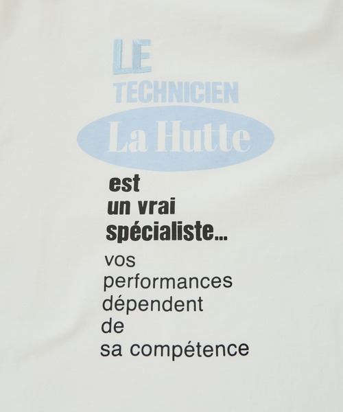 LA MARINE FRANCAISE(マリン フランセーズ)の「【LA HUTTE】26/-天竺ロゴ刺繍S/S TEE(Tシャツ/カットソー・レディース・ホワイト/チャコールグレー・FREE)」の6枚目の写真