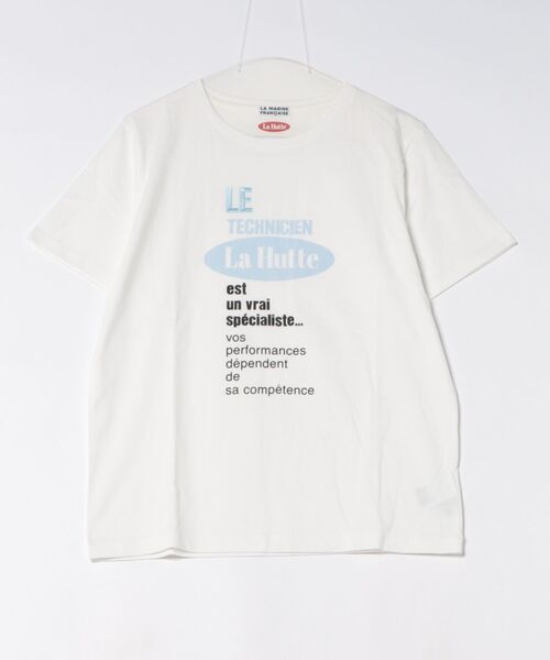 LA MARINE FRANCAISE(マリン フランセーズ)の「【LA HUTTE】26/-天竺ロゴ刺繍S/S TEE(Tシャツ/カットソー・レディース・ホワイト/チャコールグレー・FREE)」の9枚目の写真