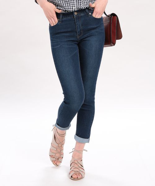 VIS（ビス）の「【相武紗季さんドラマ着用】パウダーストレッチスキニーデニムパンツ（デニムパンツ・レディース・ブルー/ホワイト/ネイビー・SMALL/LARGE/MEDIUM/XS.P）」の3枚目の写真