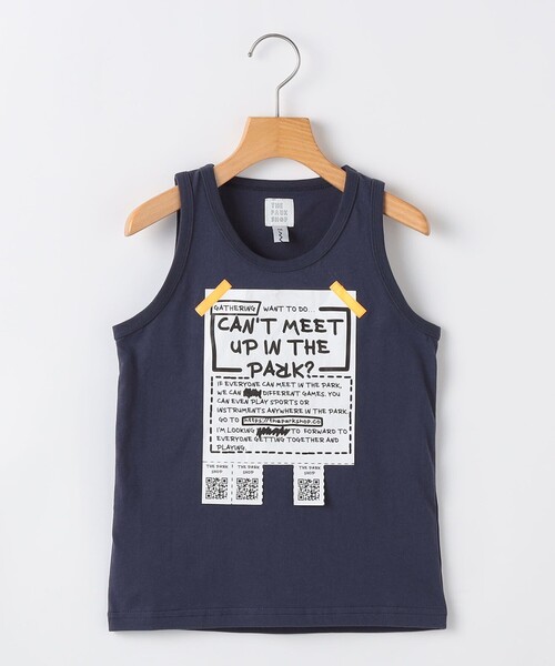 THE PARK SHOP（ザパークショップ）の「THE PARK SHOP:115～145cm /TAPE POSTER タンクトップ（Tシャツ/カットソー・キッズ・ネイビー/ブラック・125/115/135/145）」の2枚目の写真