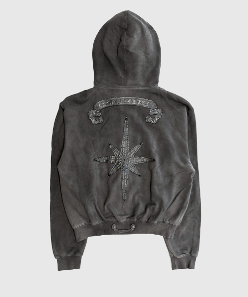 BADBLOOD ブラック ジップアップパーカー M BADBLOOD】Lion Patch 