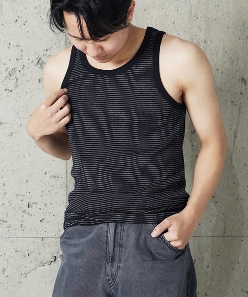 MILLER(ミラー)の「"02"≪Robert P. Miller≫パックT パネルリブ タンクトップ(タンクトップ・メンズ・ブラウン系1/ブラック/ホワイト×ブラック/ブラック×グレー/グレー/オフホワイト/ホワイト系1/チャコールグレー・XL/L/M)」の20枚目の写真